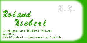 roland nieberl business card